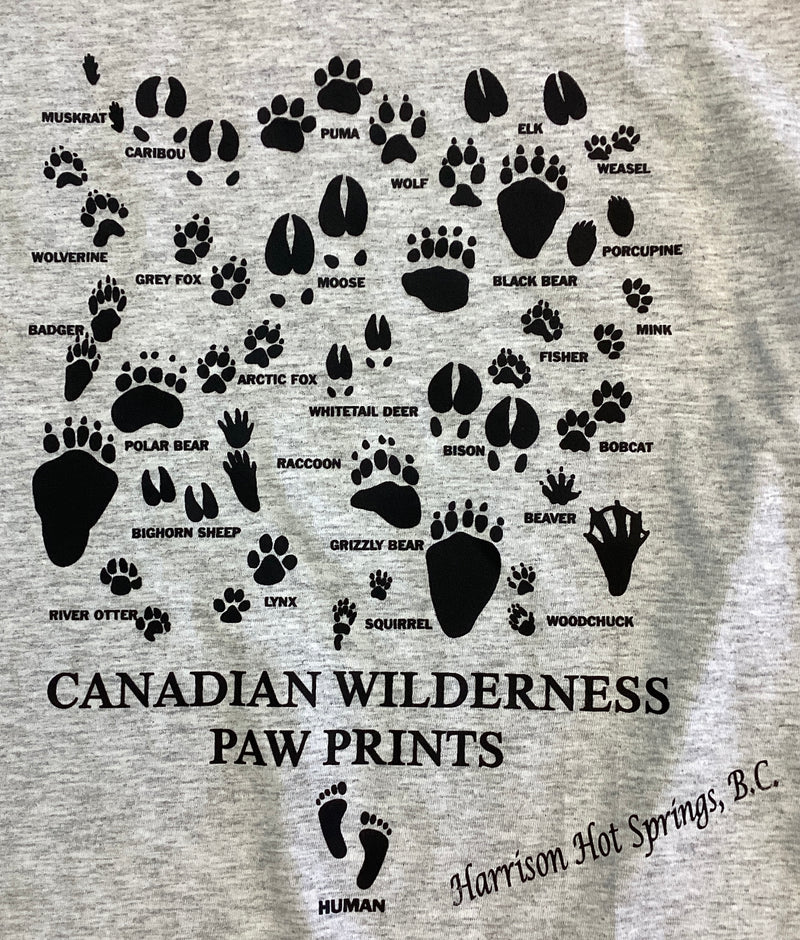 Kids Canadian Wilderness Paw Prints Shirts