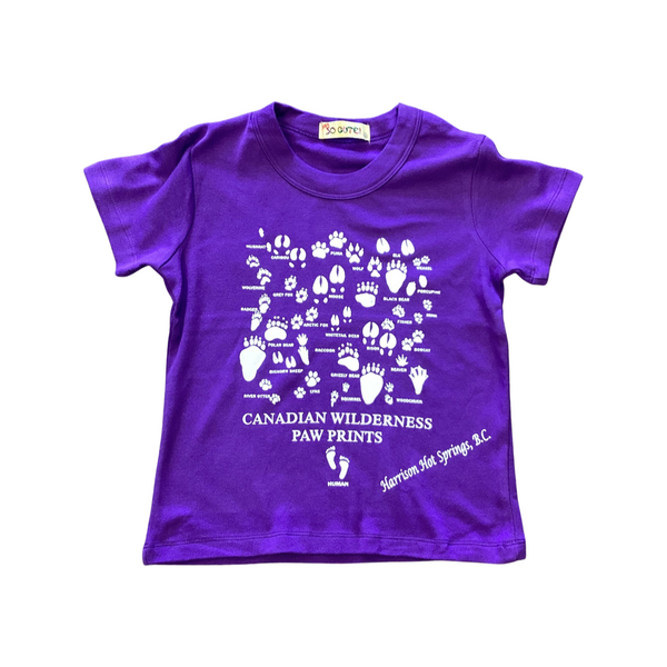 Kids Canadian Wilderness Paw Prints Shirts