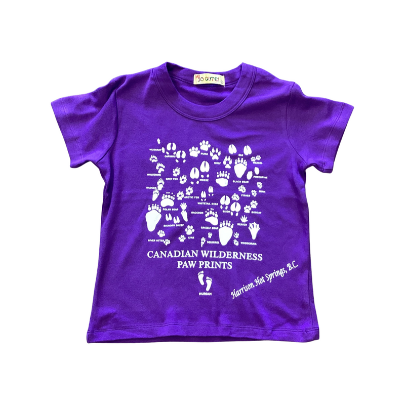 Kids Canadian Wilderness Paw Prints Shirts