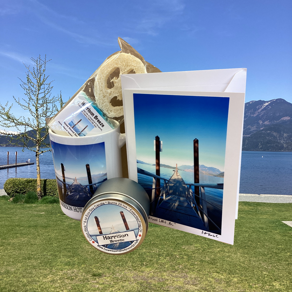 Harrison Hot Springs Dock mug and items