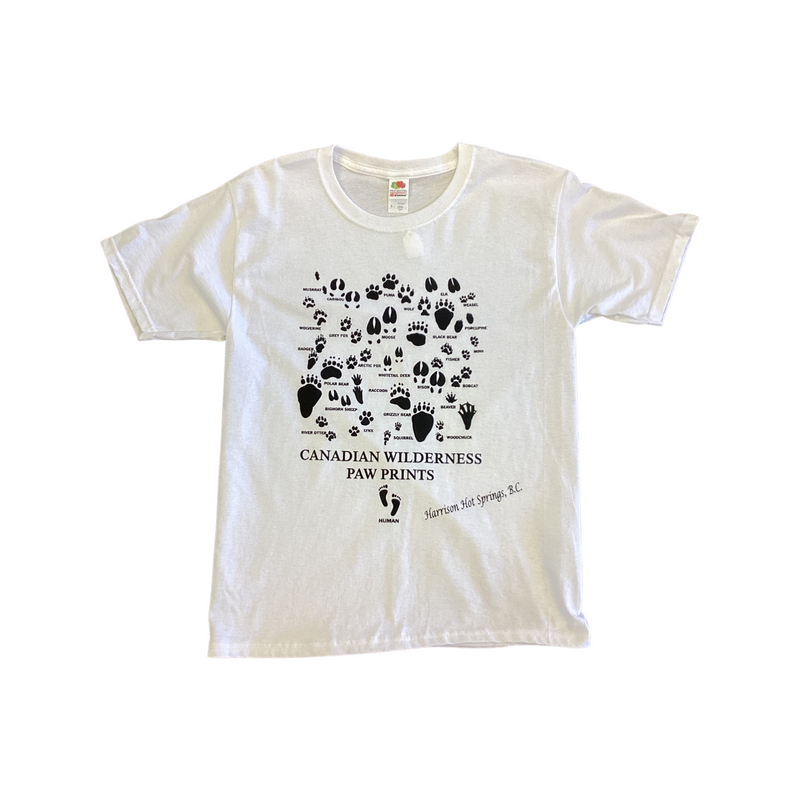 Kids Canadian Wilderness Paw Prints Shirts