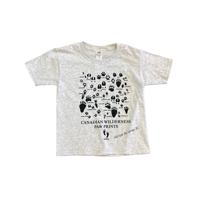 Kids Canadian Wilderness Paw Prints Shirts