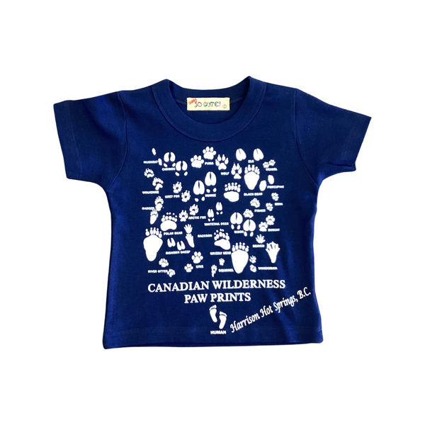 Kids Canadian Wilderness Paw Prints Shirts