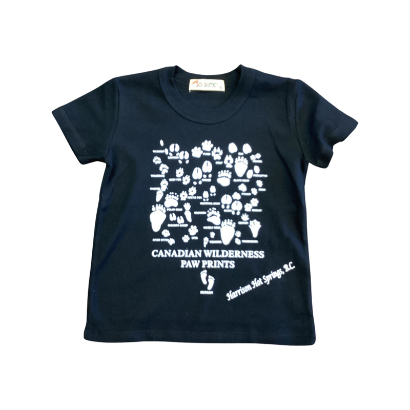 Kids Canadian Wilderness Paw Prints Shirts