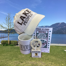 Harrison Hot Springs mug and items
