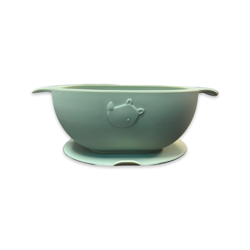 loulou lollipop silicone suction bowl in sage green