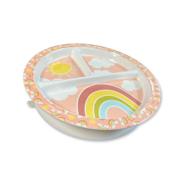 Divided Suction Plate- Rainbows & Sunshine