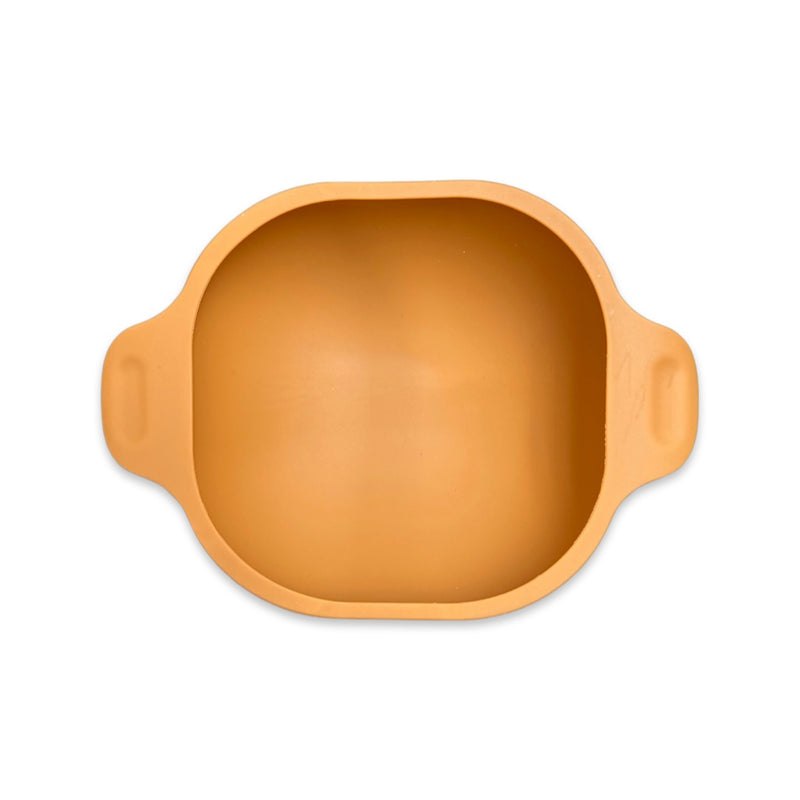 loulou lollipop silicone suction bowl in ginger honey top view