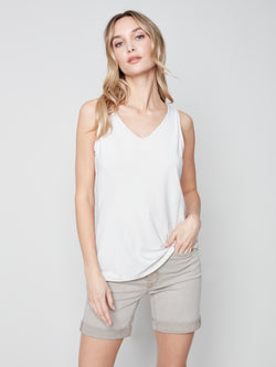 Bamboo Viscose Reversible Cami- Greige