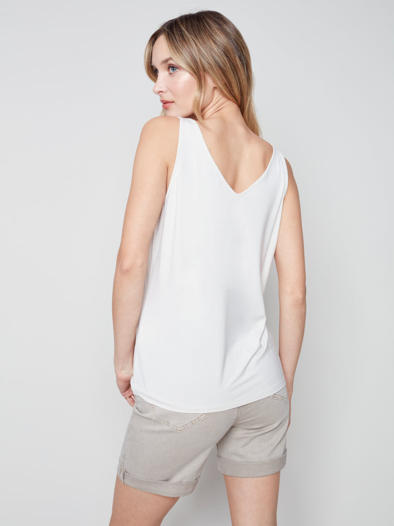Bamboo Viscose Reversible Cami- Greige