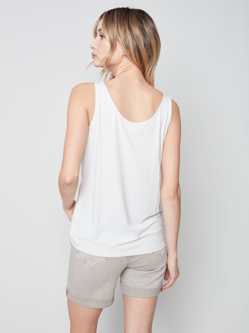 Bamboo Viscose Reversible Cami- Greige