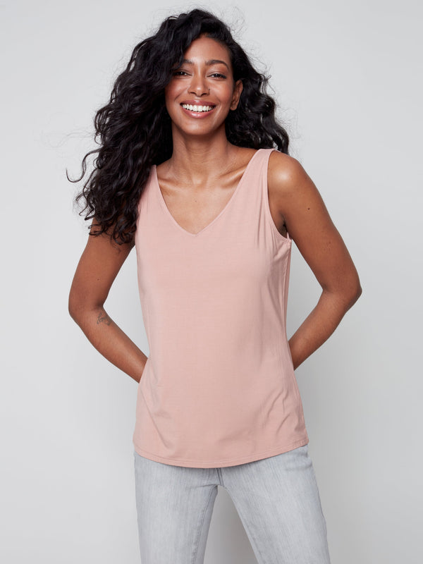Bamboo Viscose Reversible Cami- Nougat