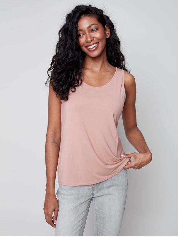 Bamboo Viscose Reversible Cami- Nougat