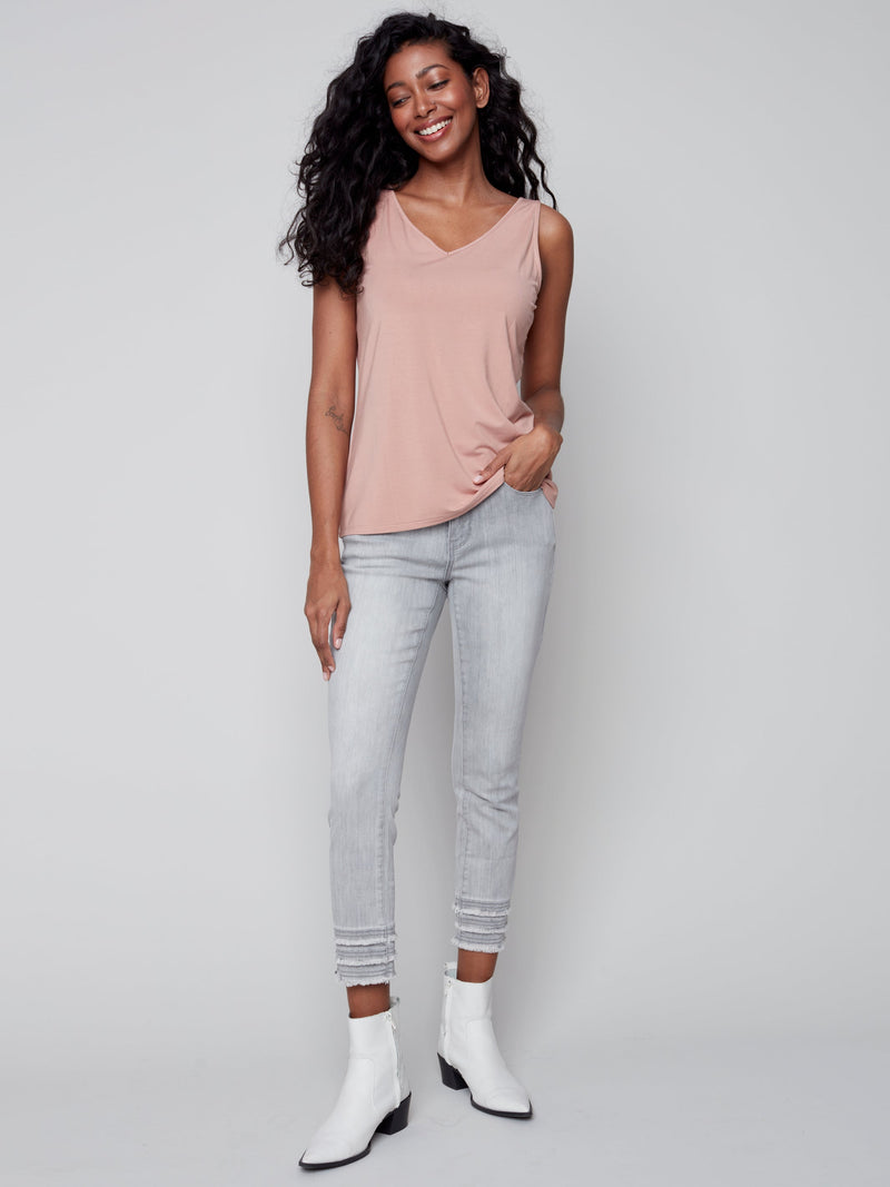 Bamboo Viscose Reversible Cami- Nougat
