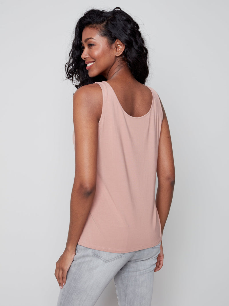 Bamboo Viscose Reversible Cami- Nougat