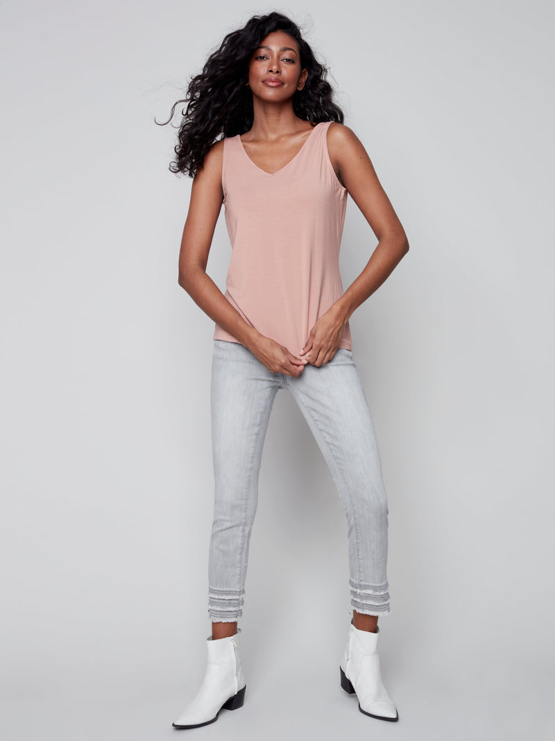 Bamboo Viscose Reversible Cami- Nougat