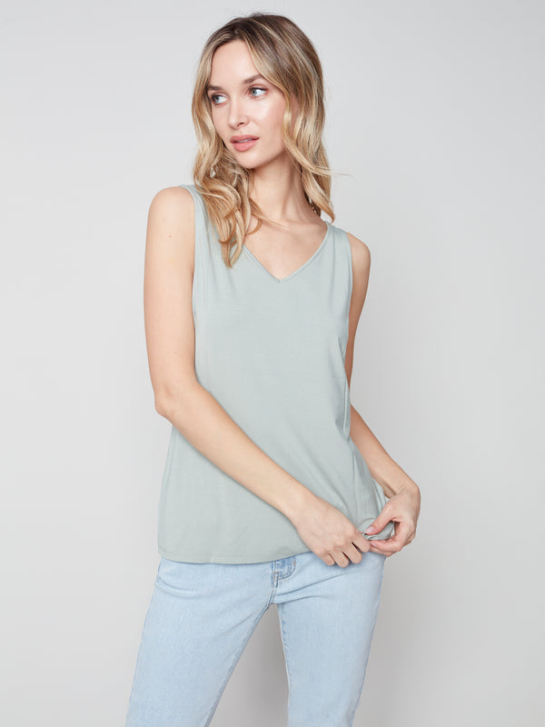Bamboo Viscose Reversible Cami- Basil