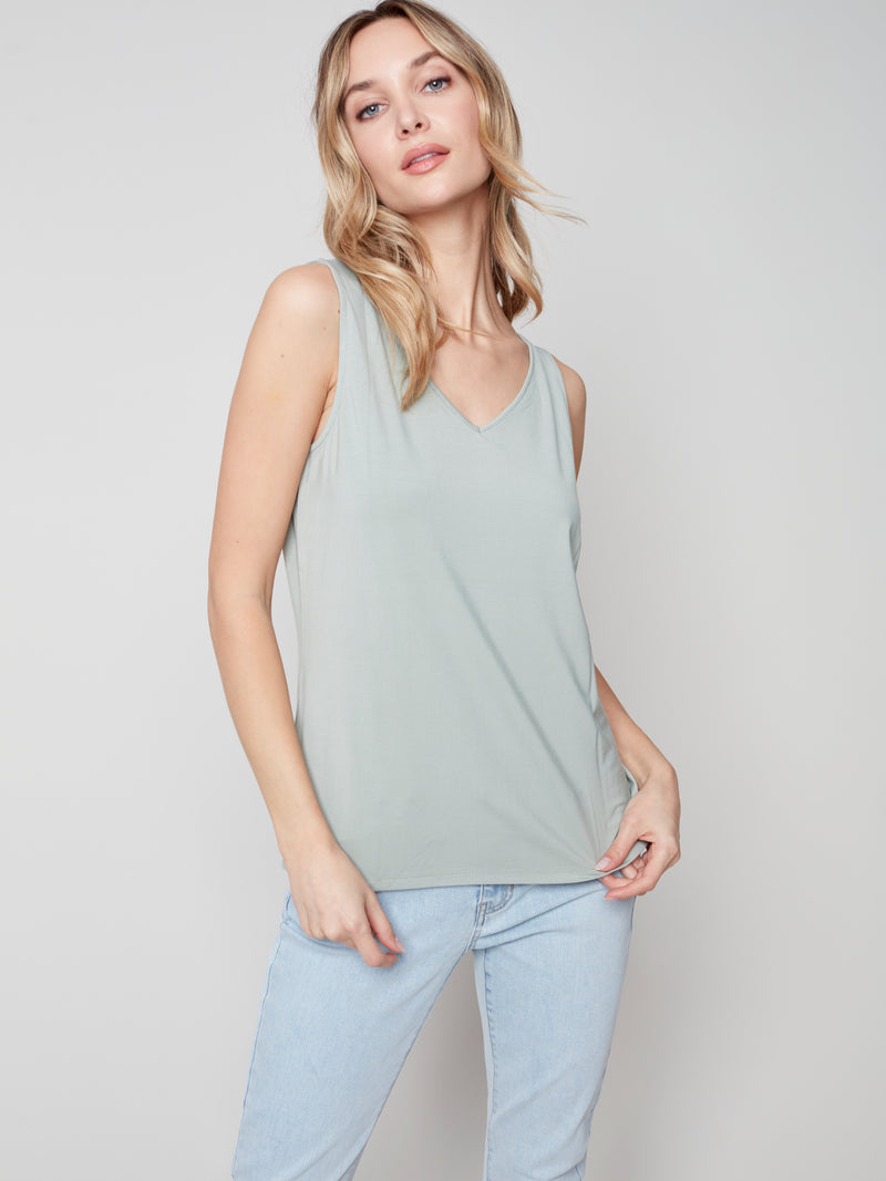 Bamboo Viscose Reversible Cami- Basil