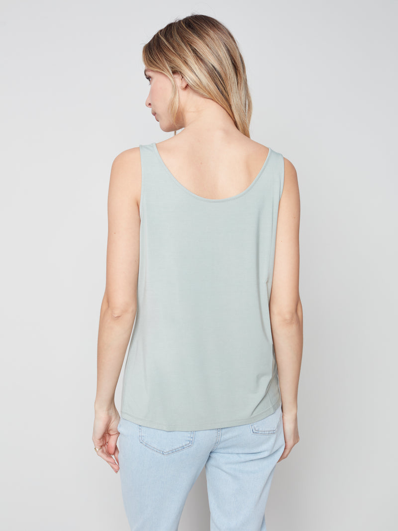 Bamboo Viscose Reversible Cami- Basil