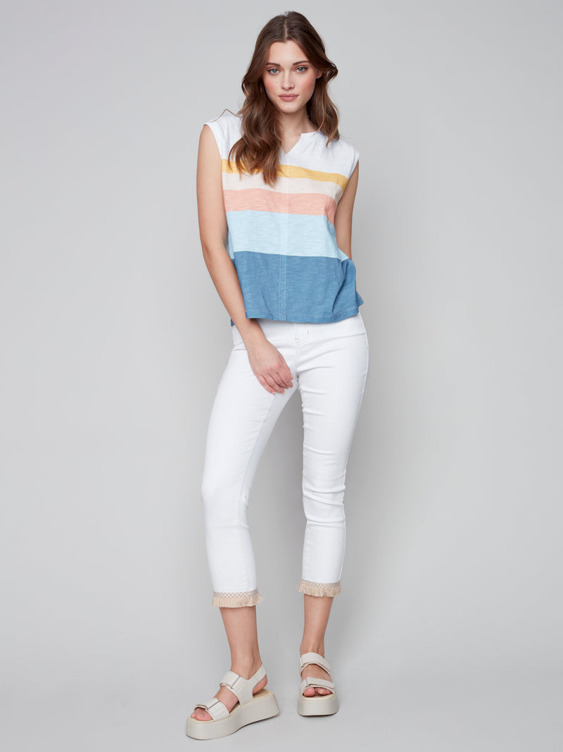 Cap Sleeve Knit Top