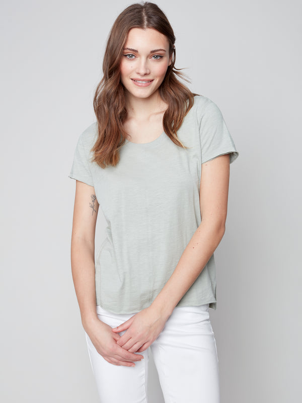 Organic Cotton Slub Knit Top