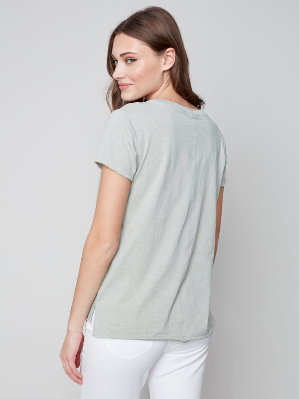Organic Cotton Slub Knit Top
