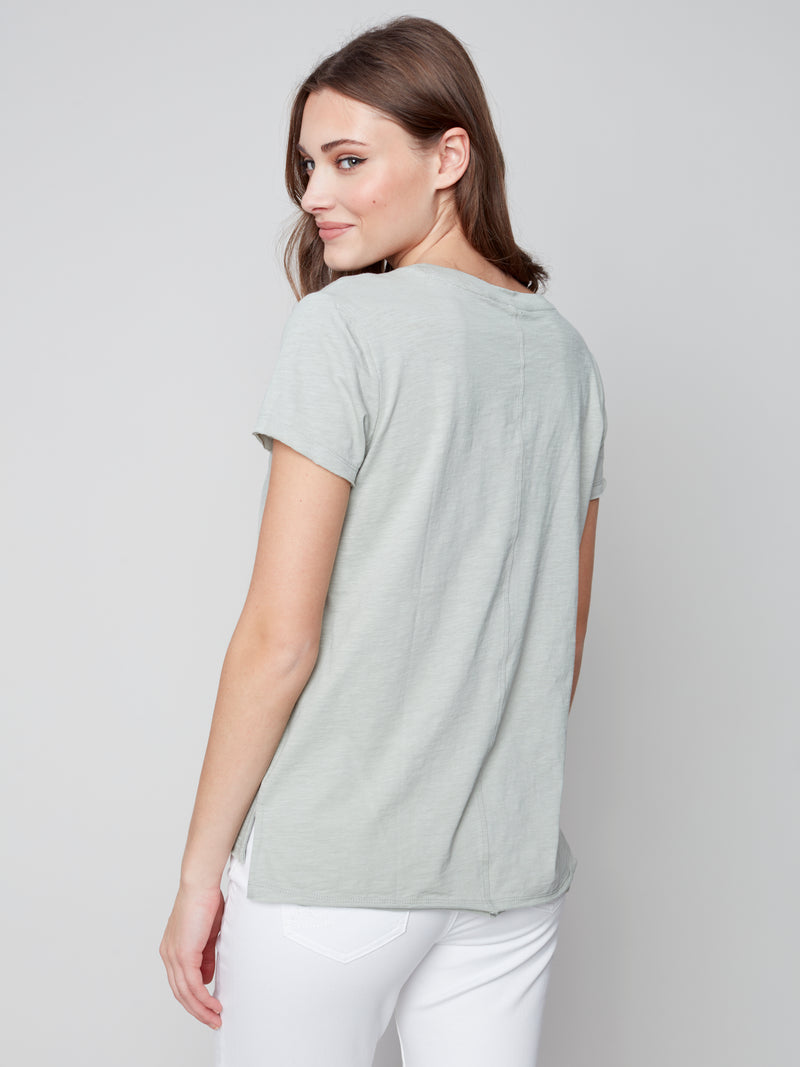 Organic Cotton Slub Knit Top