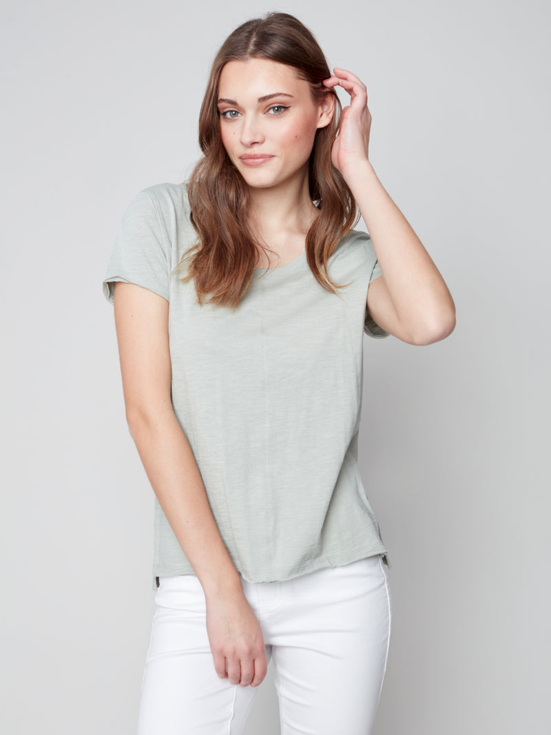 Organic Cotton Slub Knit Top