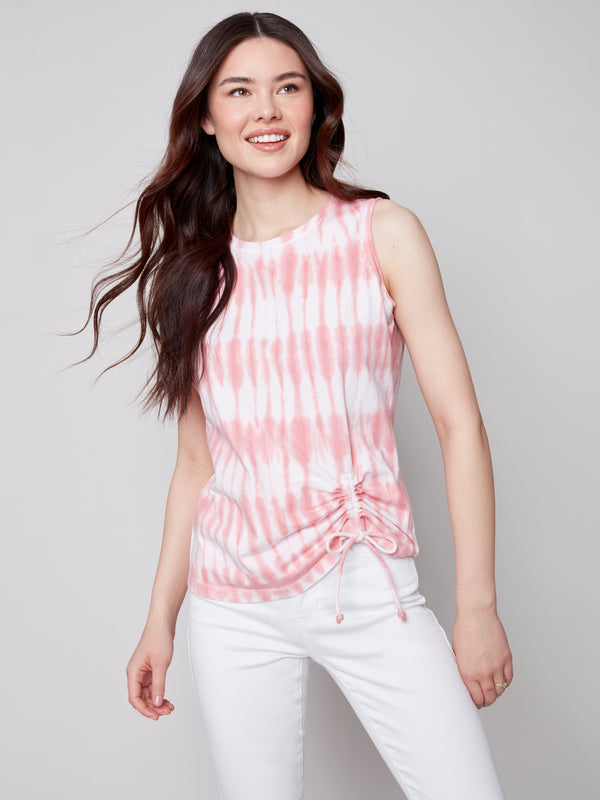 Jersey Sleeveless Top- Grapefruit