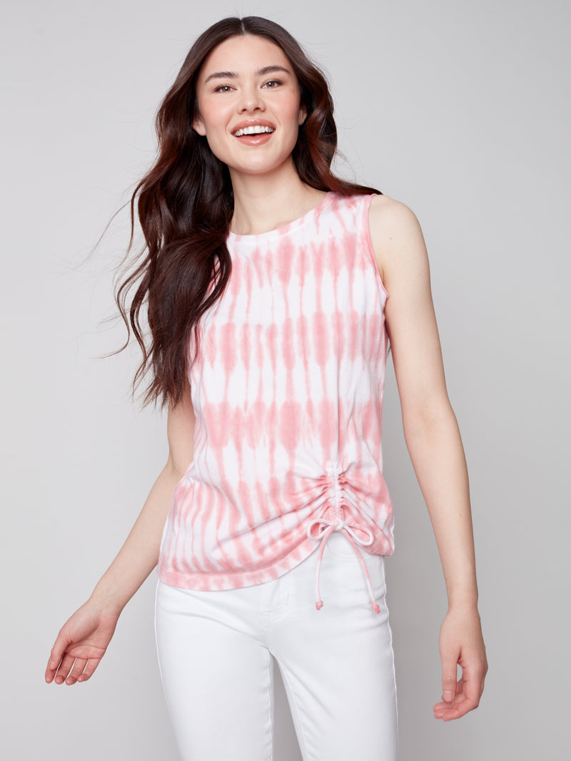 Jersey Sleeveless Top- Grapefruit