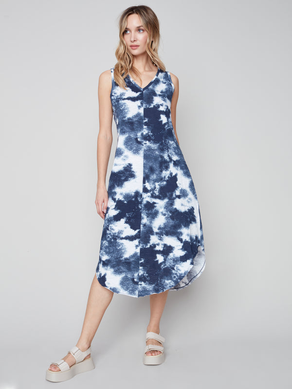 Sleeveless Cotton Slub Dress