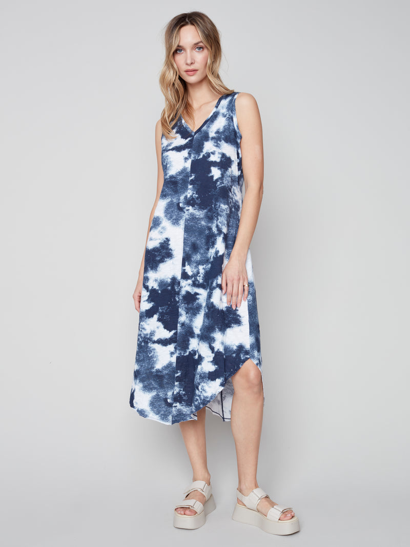 Sleeveless Cotton Slub Dress