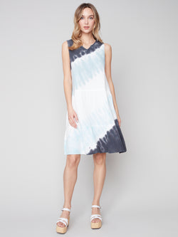 Sleeveless Tiered Dress- Tie-Dye
