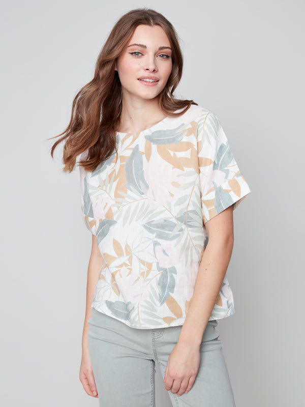 Linen Dolman Top