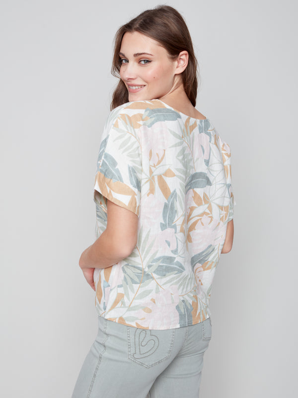 Linen Dolman Top