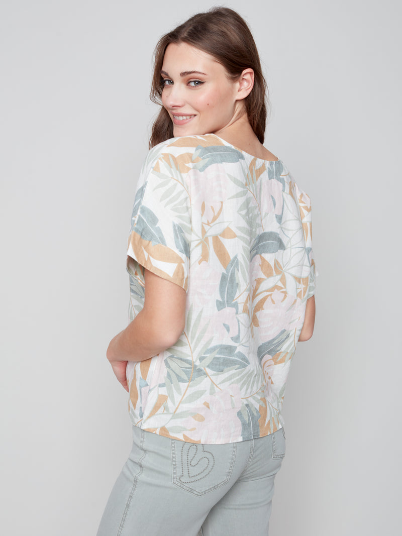 Linen Dolman Top