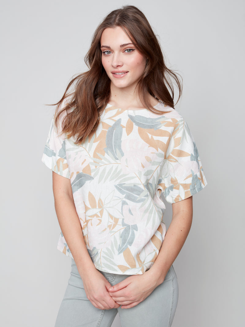 Linen Dolman Top