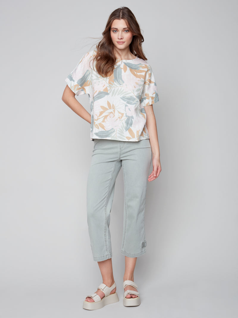 Linen Dolman Top