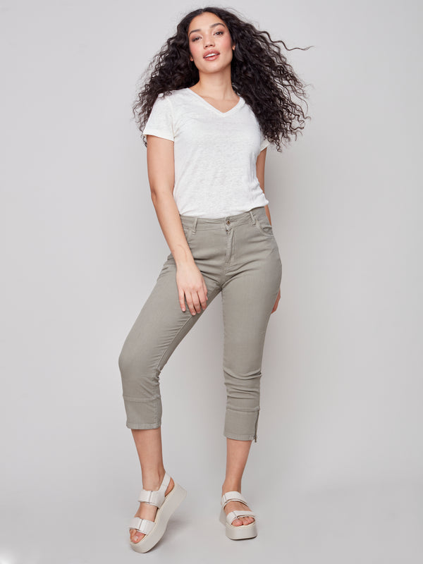 Cotton Cargo Crop Pant