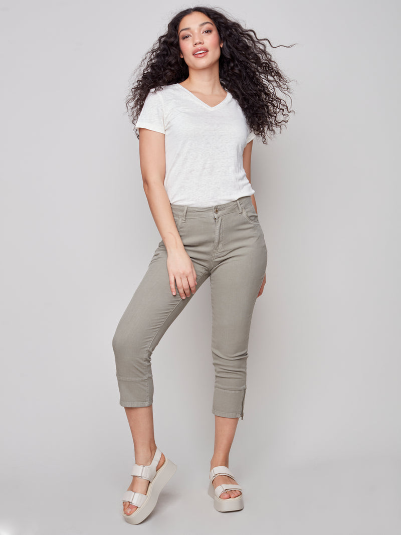 Cotton Cargo Crop Pant