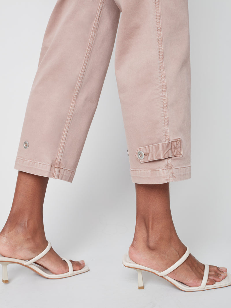 Pants With Hem Detail- Nougat