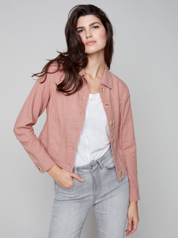 Linen Jean Jacket- Nougat