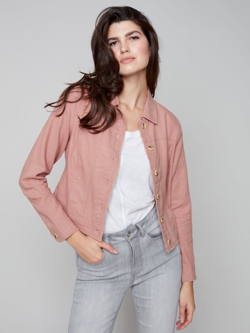 Linen Jean Jacket- Nougat