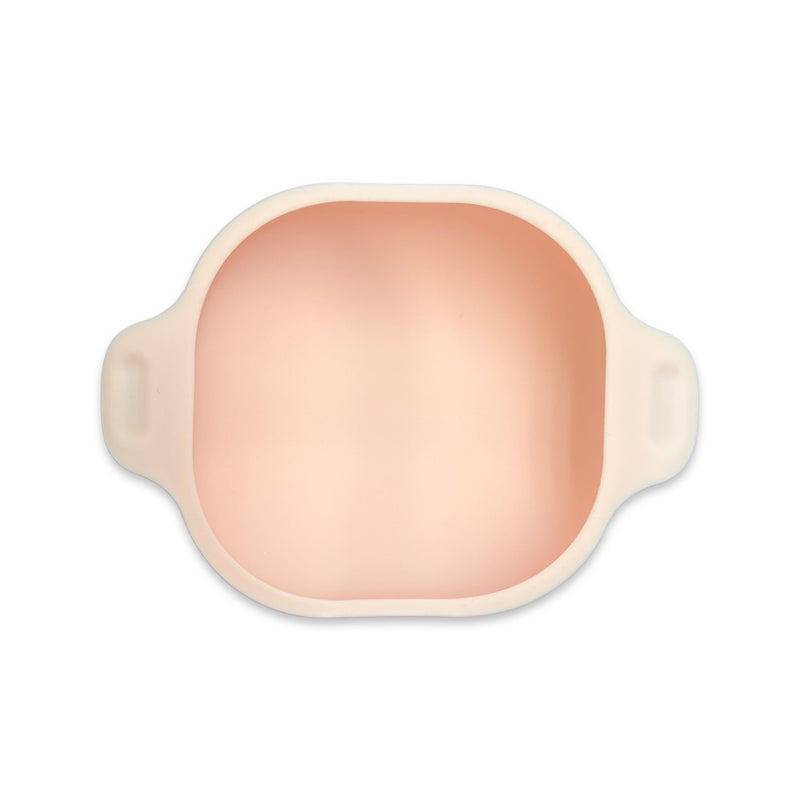 loulou lollipop silicone suction bowl in blush pink top view