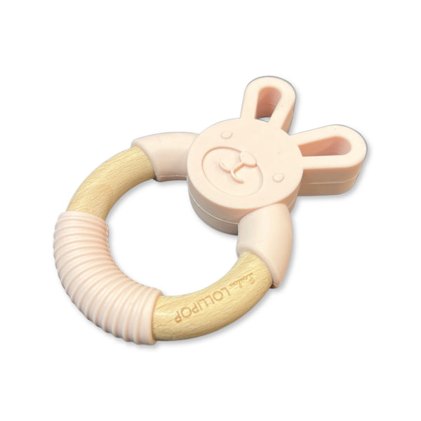 Bunny Silicone and Wood Teether