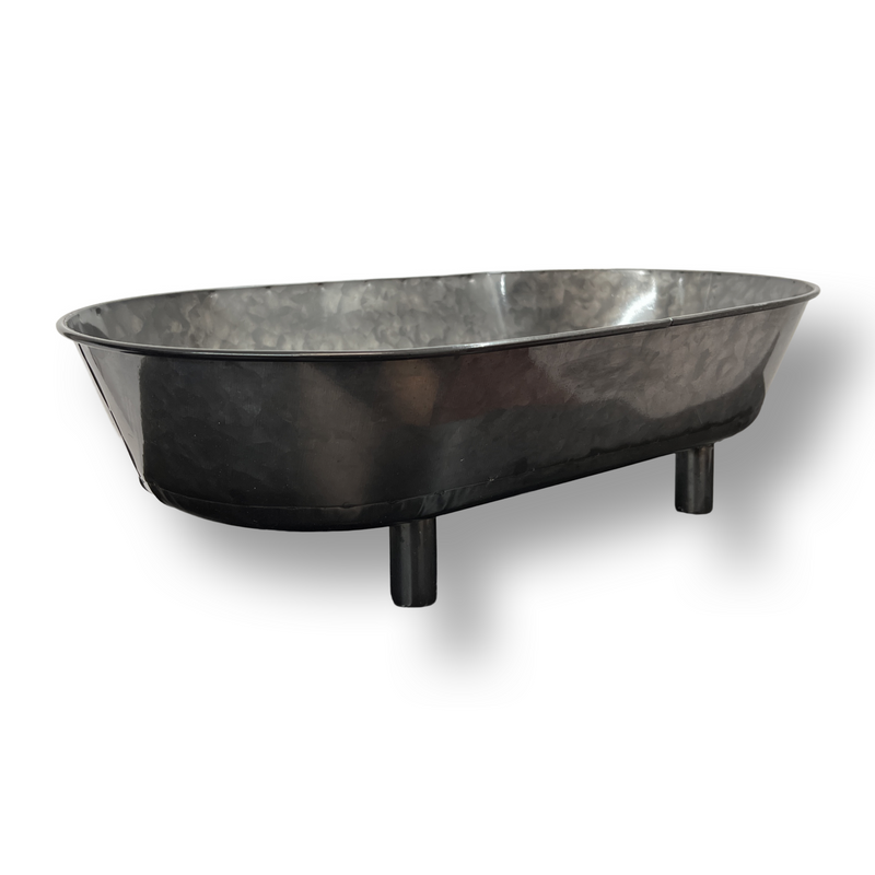 Gunmetal Oval Tub Planter Set