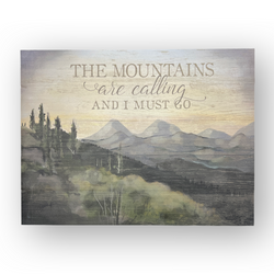 Wooden Wall Art- Mountains