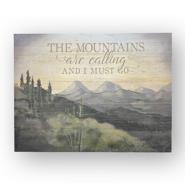 Wooden Wall Art- Mountains
