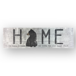 Wooden Wall Art- Bear Foot Home