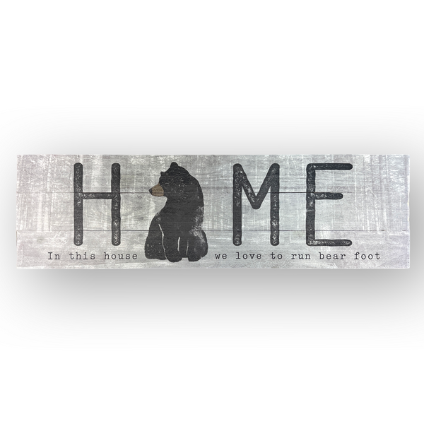Wooden Wall Art- Bear Foot Home